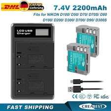 2x EN-EL3 EN-EL3E Akku +Dual