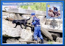 Hunde. Rettungshundestaffel in Rußland. Maximumkarte. Rußland 2023.