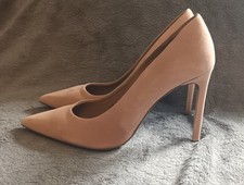 Damen Wildleder Pumps Rosa/Nude Gr. 39 NEU High Heels Stiletto Absatz