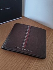 Neuer Leder Geldbeutel Tommy Hilfiger braun bunt Herrengeldbörse