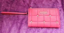 GUESS Los Angeles Handtasche Portemonnaie Geldbörse Beere Gold Neu Ohne Etikett