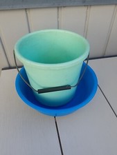 DDR Pneumant  Eimer grün Plasteeimer Ostalgie Kult Alt, + SCHÜSSEL Blau **