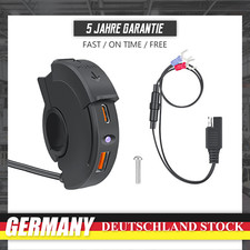 USB C Steckdose 12V Motorrad Ladegerät 45W QC3.0 USB-A & PD Type-C Wasserdicht