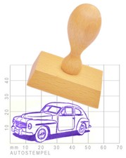  Volvo PV 444 Buckelvolvo Oldtimer als Stempel - Autostempel - rubberstamp 