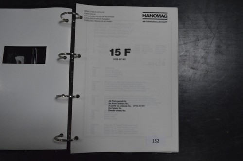 O152 hanomag parts book - o152,
