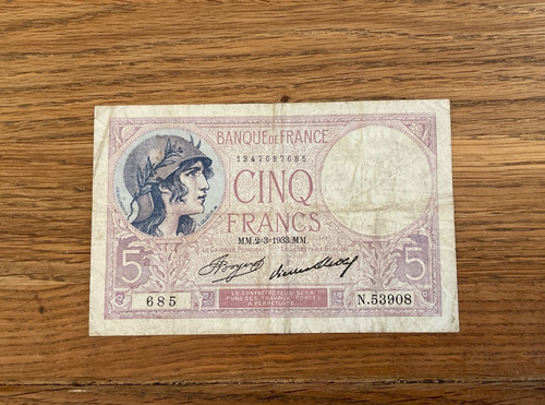 Francs banknote frankreich - francs,