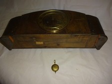 DDR  ANTIK Kaminuhr  Holzuhr