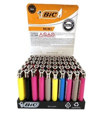 50 BIC Mini J25 Reibrad Einweg Feuerzeuge verschiedene Farben Neu