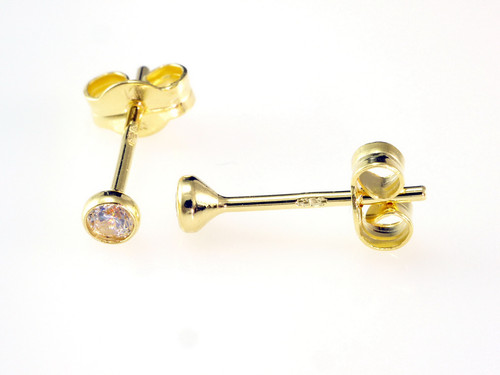 585 gold mini kelch - kelch, ohrstecker
