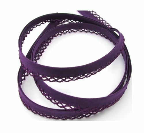 Schrägband mit häkelborte - mit,