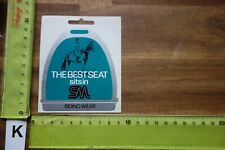 Alter Aufkleber Pferde Reitsport Reiten Mode Equipment SM Sattel Seat Riding