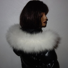 Lamm Fell Kapuze Kragen 88 cm