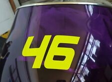 4 Aufkleber Startnummer 46 Auto Sticker Tuning Motorrad Bike Neon Gelb Racing