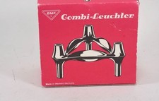 2x BMF Design Combi Leuchter Kerzenhalter 1x mit Originalkarton 1960er Germany