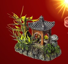 Aquarium Deko ❤️ ASIATISCHER TEMPEL ❤️ Höhle Terrarium Dekoration Zubehör Haus