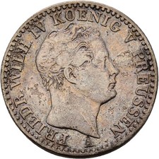 Preussen 1/6 Taler Friedrich Wilhelm IV., 1849   5,1  g   Original Münze #ZBA311