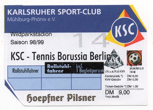Ticket karlsruher sc - 2.,