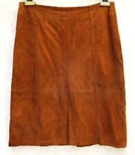 Lederrock braun 40 HEINE Akia Ziegenvelour Rock cognac Leder LUXUS