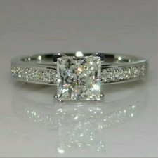 Damen 2 Karat Princess Diamond