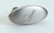 Vintage Krawattennadel, 60er Jahre, mit Initial S von Hand graviert