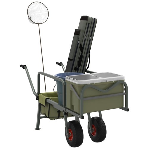 Angelwagen grün mit rädern - angelwagen, 2