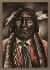 DDR Postkarte INDIANER Nordamerika Cheyenne Krieger (um 1870) AK Planet Verlag