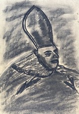 Porträt Mann mit Kopfbedeckung Priester Papst Heiliger Joachim Cordsen Berlin