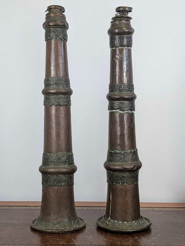 Antikes paar tibetische kupfer - paar,
