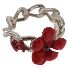 CHANEL Ring Metall Silber CC