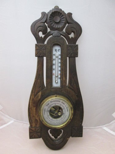 Antikes barometer holz - ,