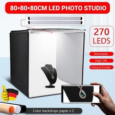80x80x80cm Fotobox Fotostudio LED Lichtbox CRI 95+ für Professionelle Fotografie