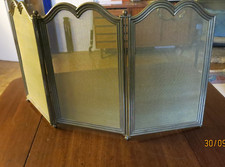 Funkenschutz für offenen Kamin, antik, messing  40 x 77cm