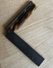 alter Reiseklappkamm -Taschenkamm  Horn - 900er Silber  Vintage Art Deco Kamm