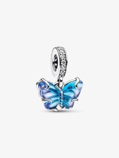 Pandora Blauer Murano-Glas Schmetterling Charm-Anhänger