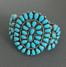 Armreif / Armspange - Indianerschmuck - mit Türkis - Silber 925 (463)