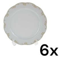 6er Set Kuchenteller Dessertteller Rosenthal Classic Rose Monbijou braune Ranke