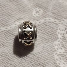 Original Pandora Bicolor Charm Element 790290  925 Silber ALE 585 Gold
