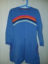 Kleid Sweatkleid Gr. 128 / 134 Jako-o blau Regenbogen Top Zustand
