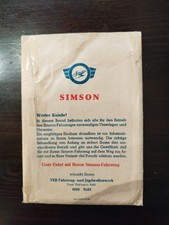 Papiertüte Simson Fahrzeugpapiere Schwalbe Star original DDR Gebraucht 
