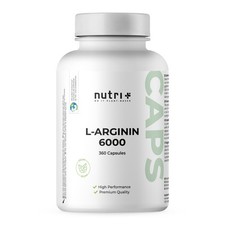 L ARGININ Base Kapseln hochdosiert + vegan - nutri+ Arginine Caps - 360 Kapseln