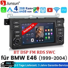 Für BMW E46 3er 318 320 325 M3 Rover Autoradio Android 14 Carplay GPS Nav BT DAB