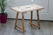 Alter Holzschemel 48cm Hocker Bauernschemel Ofenbank Weichholz