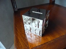 Spardose Kinder Silber Würfel Kinder-Spardose ABC Kinder-Sparbüchse Geschenk