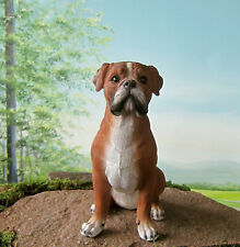 Boxer sitzend Deko Figur Garten natürlich Hund Hotant Türdeko wetterfest B-Ware