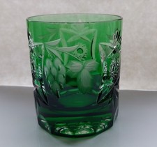 Nachtmann Traube Whiskybecher Überfang Bleikristall.  Farbe: smaragdgrün