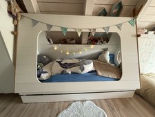 Woood Kinderbett Tipibett Hausbett Zeltbett 90x200 weiß-natur NP 659€