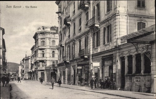 San remo ligurien via - ak, ligurien,