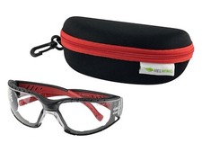 Helwing red Schutzbrille mit Schaumstoff im hochwertigen Hardcase Etui mit Clip