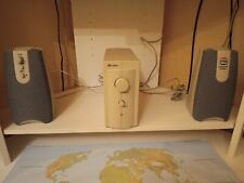 PC-Sound: Subwoofer Labtec mit Satelliten MS-Tech, Anschluss über Mini-Klinke