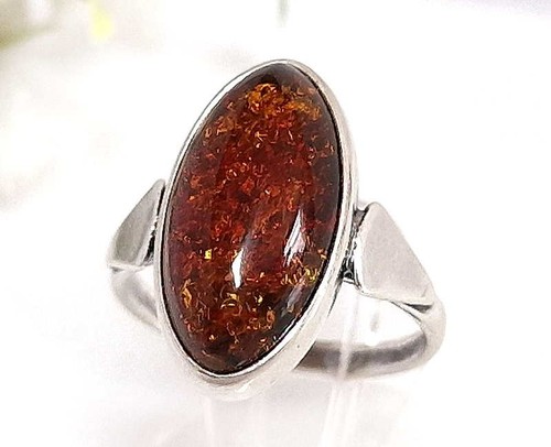 Bernstein ring silber - ring,